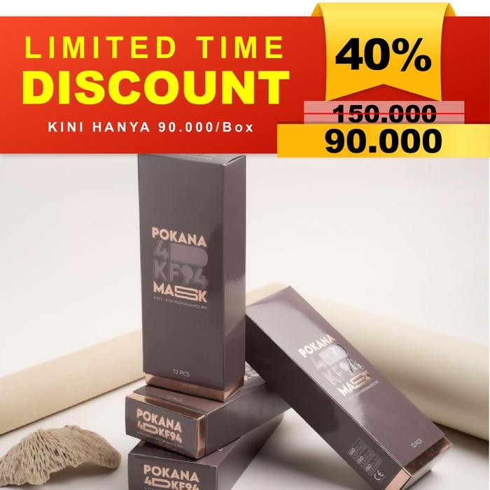 KJB Pokana 4D KF94 Mask / Masker Pokana 4D KF94 isi 12 pcs