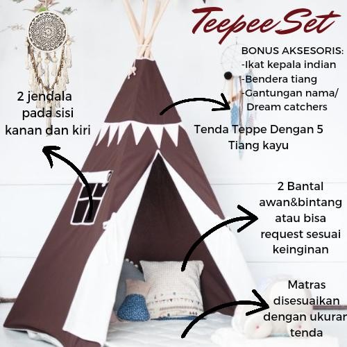 TENDA ANAK/ TEEPEE 5 TIANG