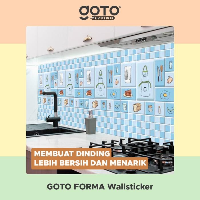 Stok Baru Goto Forma Wallsticker Wallpaper Stiker Dinding Dapur Anti Air Minyak