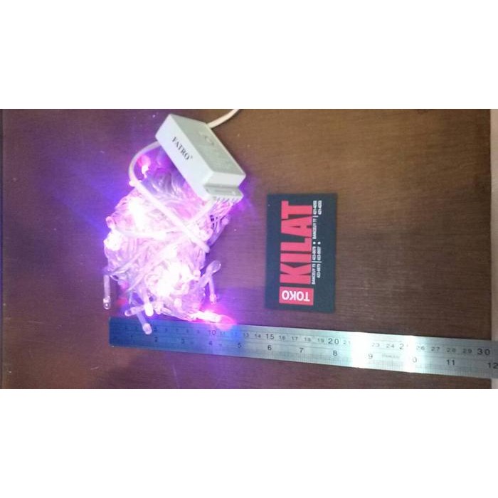 LAMPU NATAL LED LURUS CAHAYA UNGU