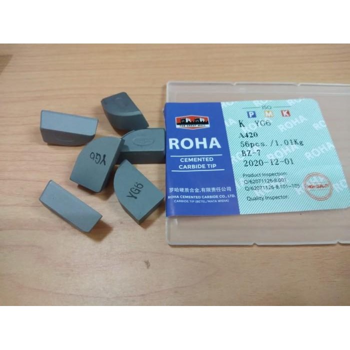 Per 1 Biji A420 | A 420 | YG6 Insert Mata Pisau Bubut | Pahat Bubut Widia Kiri Cemented Carbide / Ma