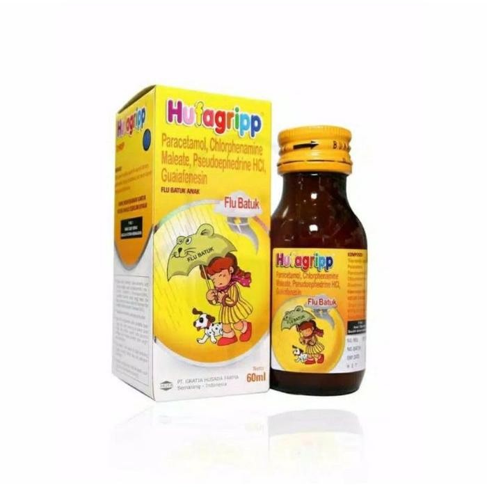 KirimInstan- Hufagrip Sirup Anak 60Ml - Obat Meringankan Flu & Batuk Berdahak Untuk Anak 6-12 Tahun