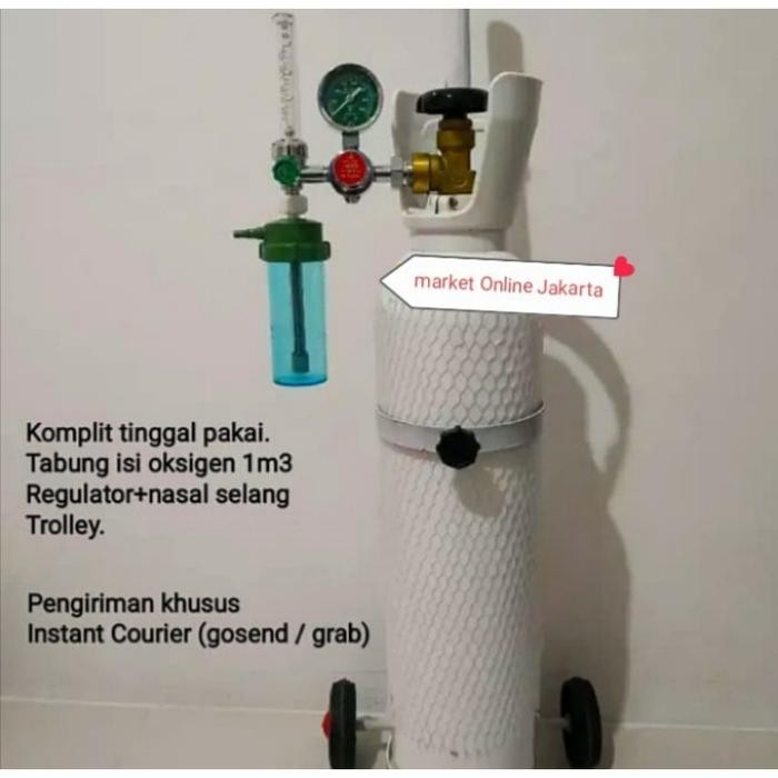Ready Dijual Paket Lengkap Tabung Oksigen 1m3 -Alat Pernapasan
