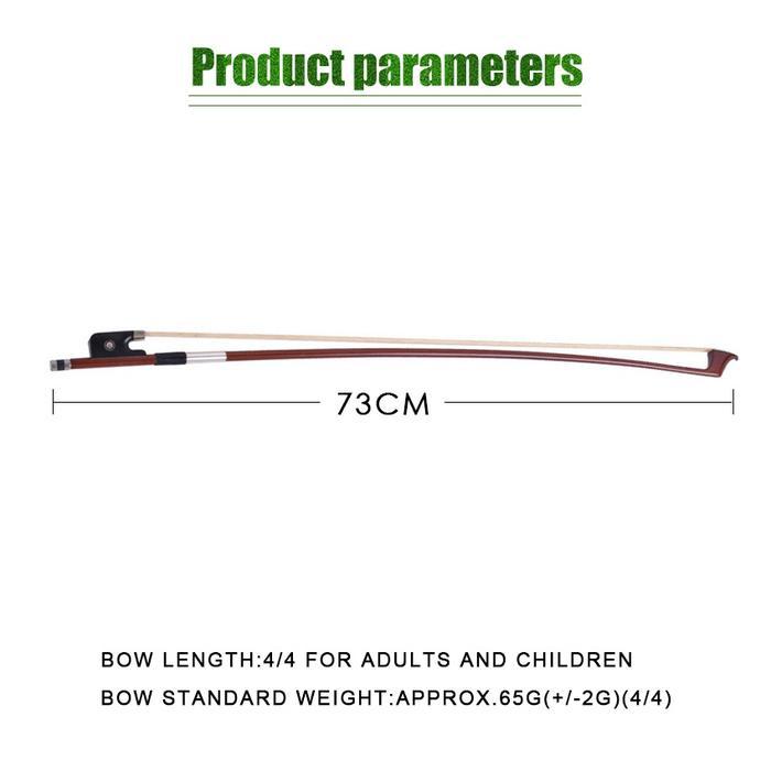 TERLARIS Professional Bow Biola Bow Violin ukuran 4/4 Gesekan Biola Dewasa Plastik Kuda Senar