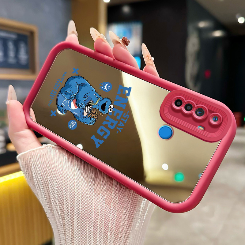 Casing Hp untuk Realme 5 5i 5s 6i C3 C3i Narzo 10 10A 20A Case Monster Cola Kasing Cermin Cesing Ski