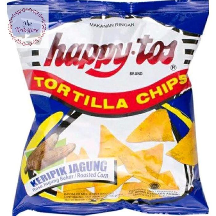Happy Tos Tortilla Chips Biru Jagung Bakar 55 Gr Terlaris