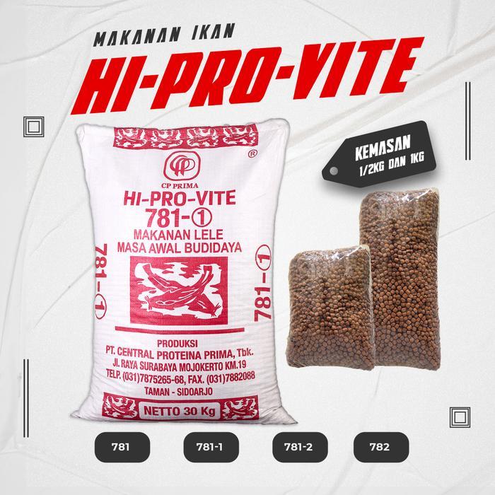 Pelet Ikan Pro Vite Protein Tinggi 781 / 781-1 / 781-2 / 782 Kemasan 1/2KG dan 1KG Pelet Ikan