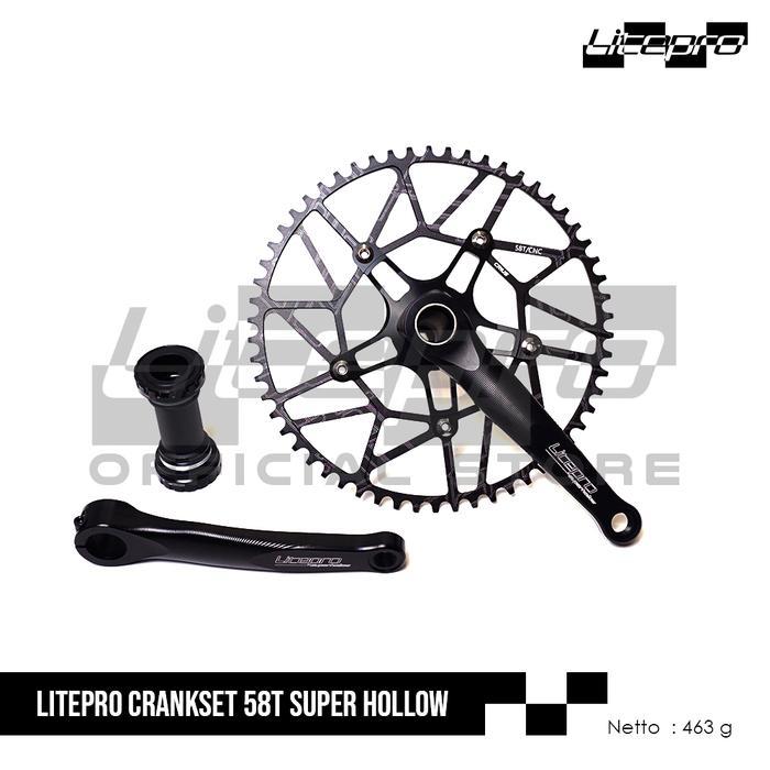 Litepro Crankset 58T Super Hollow Terbaru 