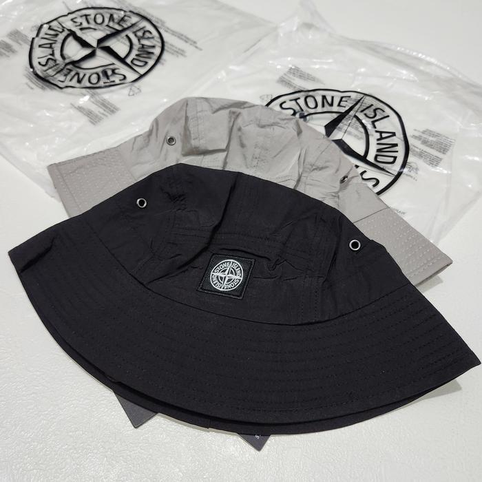 Bucket Hat Stone Island Nylon Fabric Terlaris