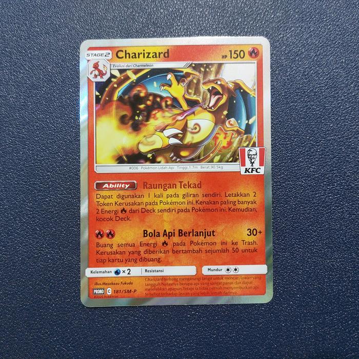 Charizard 181/SM-P foil promo KFC pokemon Indonesia