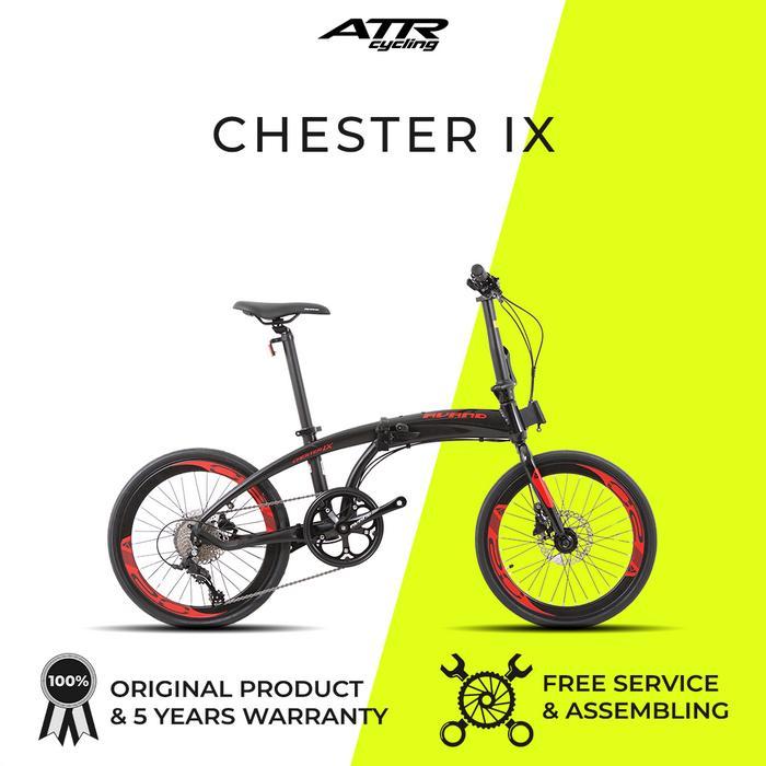 Avand Sepeda Lipat FOLDING AL 20-09SP AVAND CHESTER IX (20) BK-RD