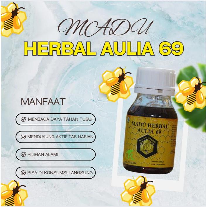 NEW!! Madu Herbal 69 Plus Propolis & Doa Ruqyah Varian Pahit & Manis Hitam COD Bayar Ditempat Toko