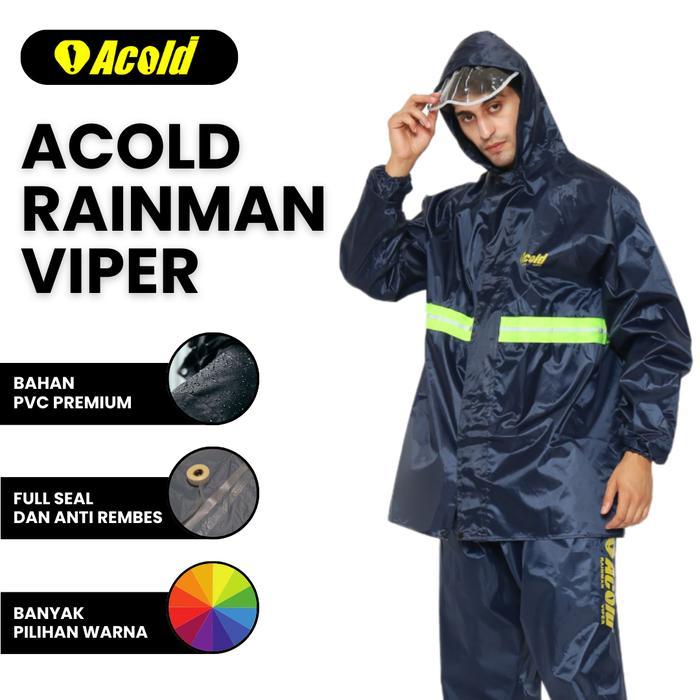 Acold Rainman Viper Jas Hujan Pria Wanita Dewasa Mantol Ujan Oxford Tebal Mantel Laki Laki Keren