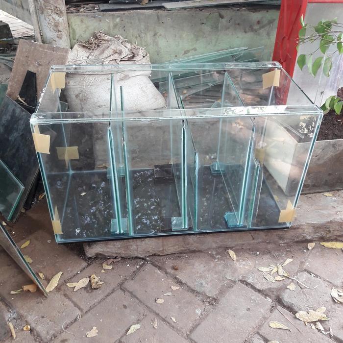 TERMURAHHH AQUARIUM SUMP FILTER 4 CHAMBER / SKATAN 60X30X35 KACA FULL 5 MILI