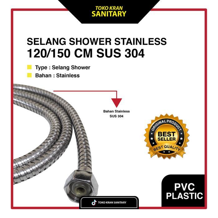 SELANG SHOWER FLEXIBLE PVC PUTIH/SELANG FLEXIBLE STAINLESS SUS 304/SELANG SHOWER