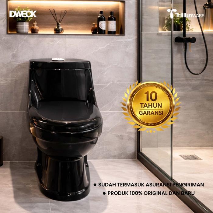 TRILLIUNWARE- Closet Duduk Kloset Duduk Toilet Duduk OPAL - CLOSET BLACK WHITE