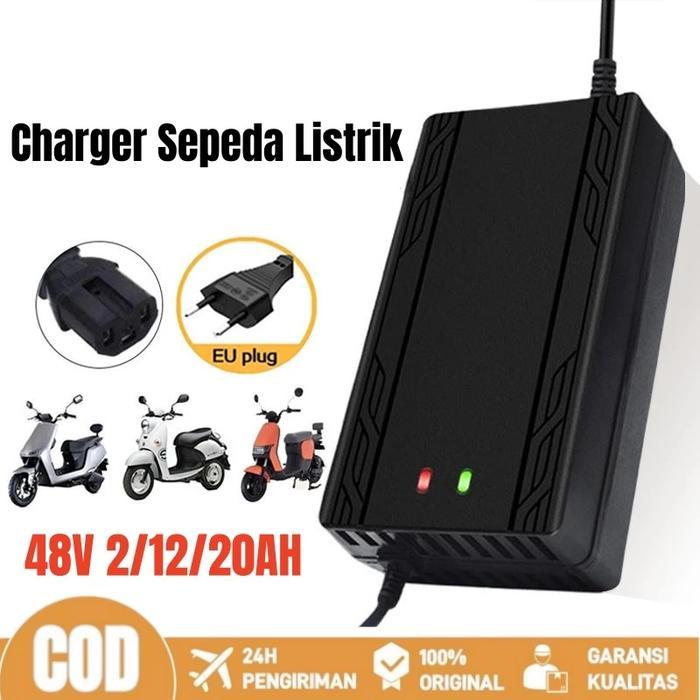 DISKON Charger Sepeda Listrik 48V 12ah/20ah Universal Charger Motor Listrik / Baterai Selis Scooter