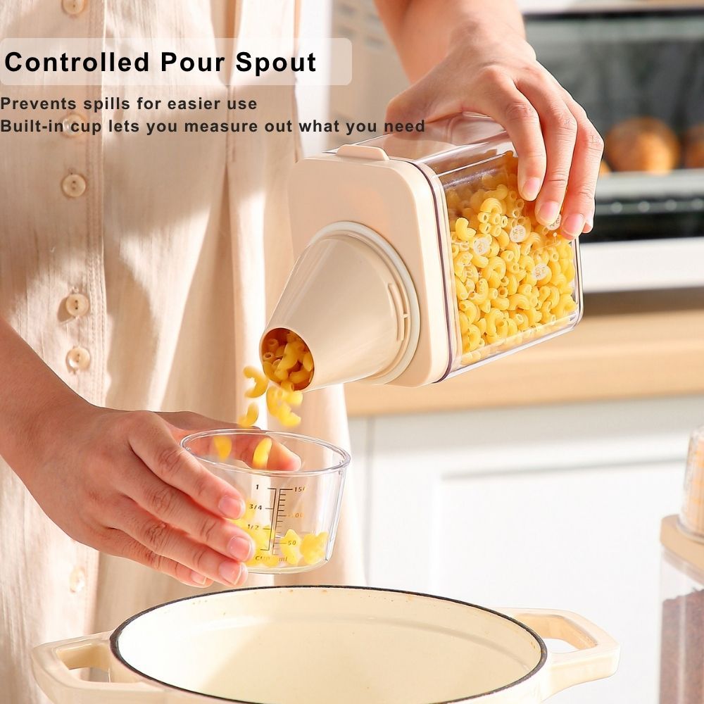 Sealed Container for Rice Grain Flour Coffee, Airtight Food Dispener, Plastic Storage Container