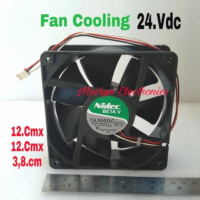 Fan.12.Cm - 24.Vdc ( Nidec Brushless Fan Motor Nidec Beta V ) 3 Kabel Terbaru!!!