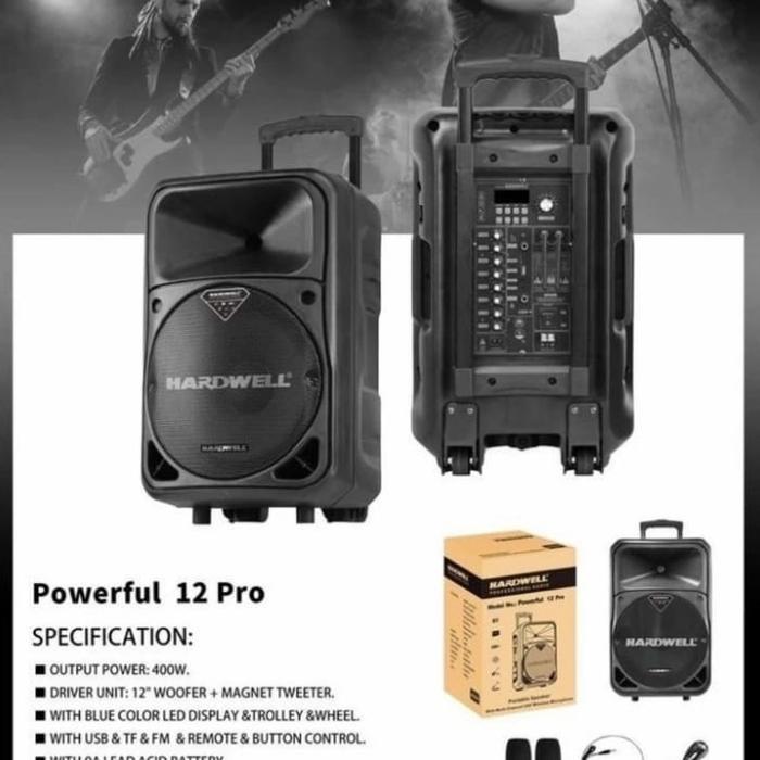 Speaker Portable Hardwell Powerfull 12 Pro Original Spiker 12 inch