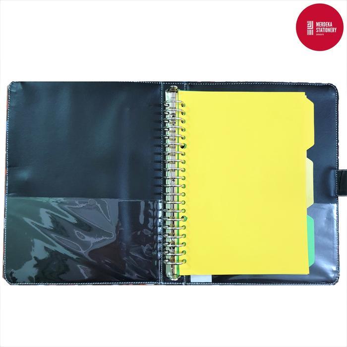 BINDER/MAP/BUKU/BOOK/ORGANIZER NOTE KULIT TEBAL B9776 KANCING FANCY A5