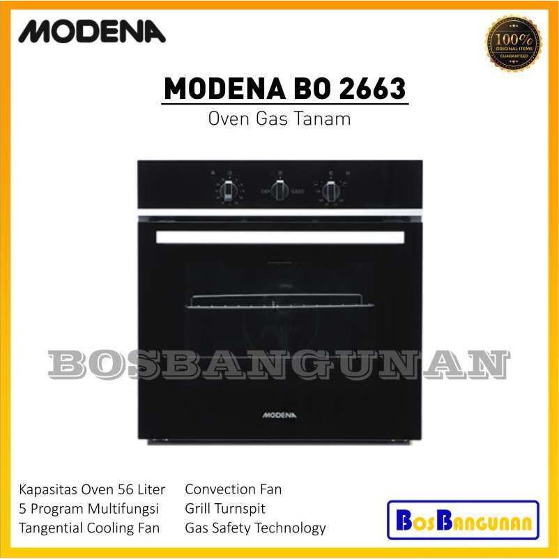 PROMO SPESIAL Oven Tanam Gas MODENA BO2663 / BUILT IN GAS OVEN MODENA BO 2663