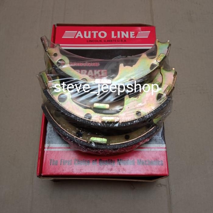 Kampas Rem Belakang Brake Shoes Autoline Jeep Cherokee Xj