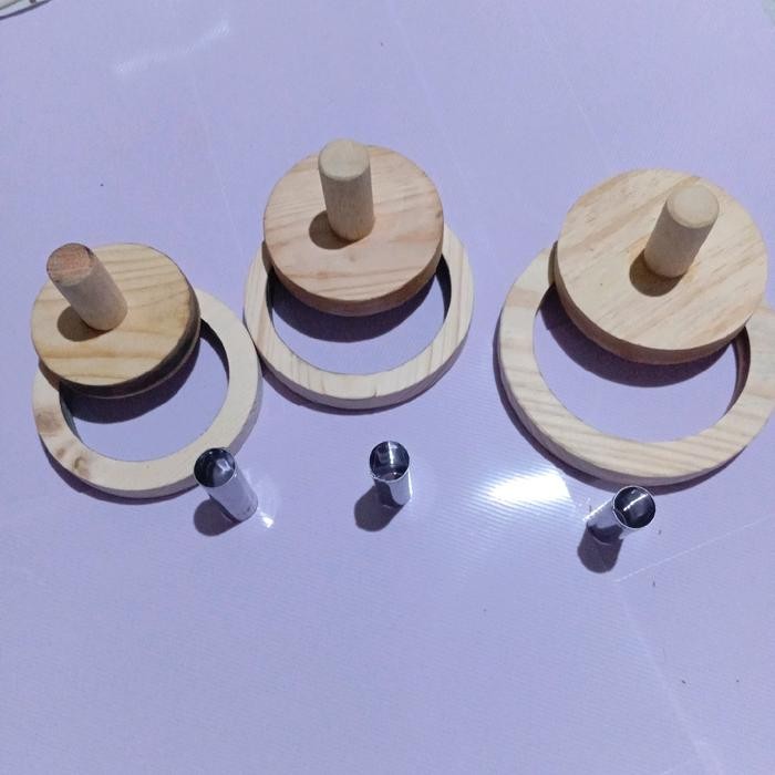 1set Cetakan donat kayu Cetakan kue Cetakan donat