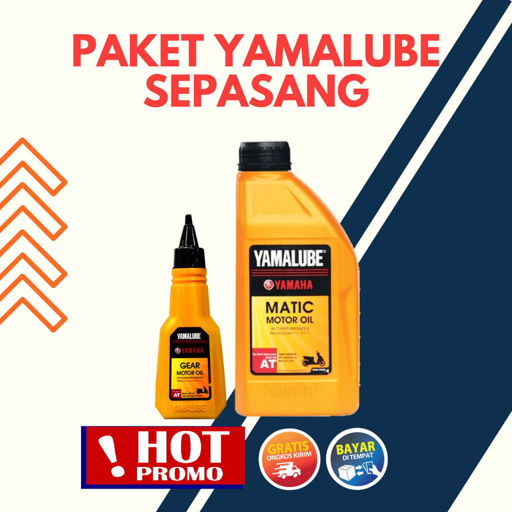 oli yamalube matic + oli gear , sepaket 2 produk oli motor yamaha mio xride fino / mio soul gt dll