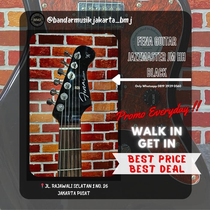 FENA GUITAR JM HH BLACK ELECTRIC GUITAR BMJ