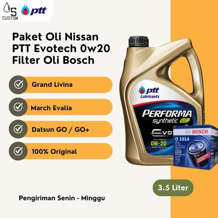 Paket oli Nissan Datsun PTT 0w20 3.5L + Filter Oli