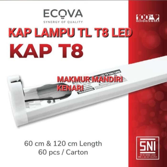 KAP LAMPU TL LED T8 120CM / 60CM HOUSING TUBE RUMAH TL LED 120CM