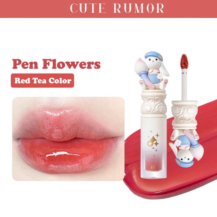 OHSOME-CUTE RUMOR Rabbit Fair mirror lip gloss Rabbit pen flowers 2.5g