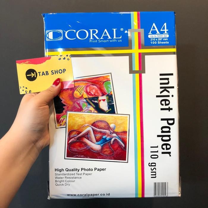 

Pilihan- Coral Inkjet Paper 110 Gsm 100 Sheets A4