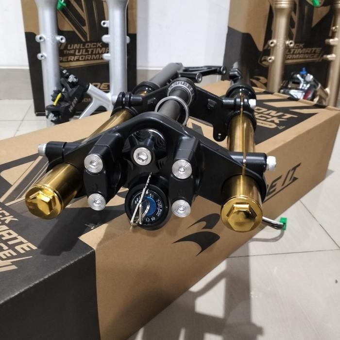 Shock Depan Ninja R PNP Honda GL Megapro Tiger Set Raiser dan Tempat Kunci Premium Ride It