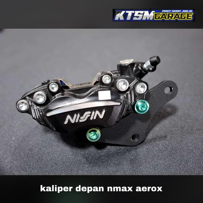 Kaliper Nmax Aerox Nissin 4 Piston Set Braket Kaliper Dan Baut Titanium