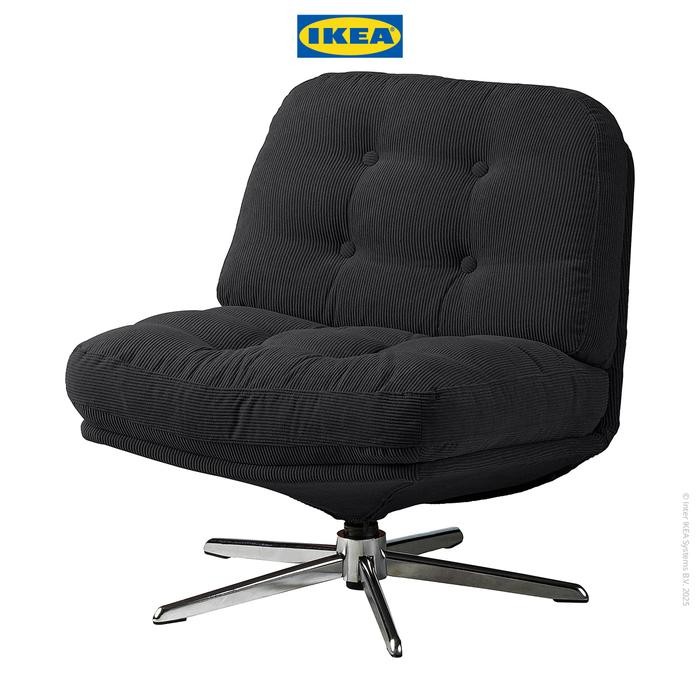 IKEA DYVLINGE Kursi Santai Bisa Berputar Kelinge - Hitam