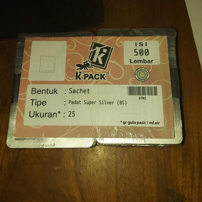 Pilihan- Plastik Kemasan Sachet Full Alumunium Foil Silver 25 Gram 8X12 Cm