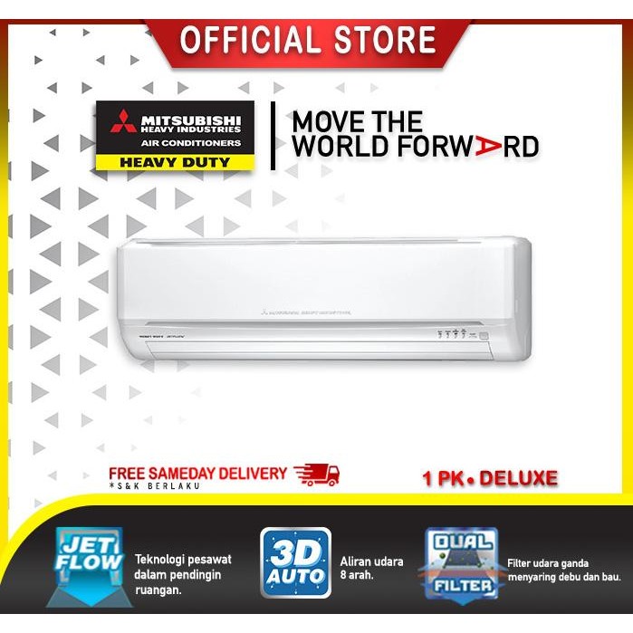 AC MITSUBISHI HEAVY INDUSTRIES 1 PK LOW WATT DELUXE SRK10CRS-S3