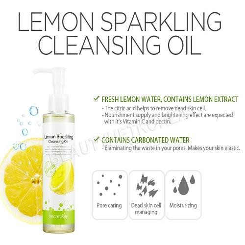 Secret Key - Lemon Sparkling Cleansing Oil 150Ml / Make-Up Remover