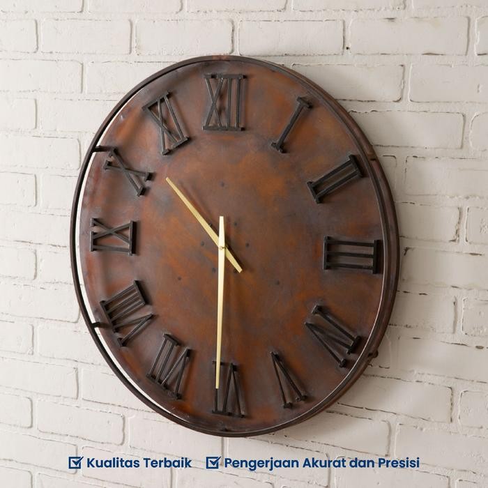 Jam Dinding Vintage / Jam Dinding Rustic/ Jam Dinding Industrial Clock Gift Kayu