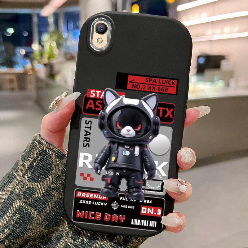 Casing Hp Untuk OPPO A37 A37F Case Casing pola Astronot Kesing HP Kasing bulat gemuk Cesing Silikon 