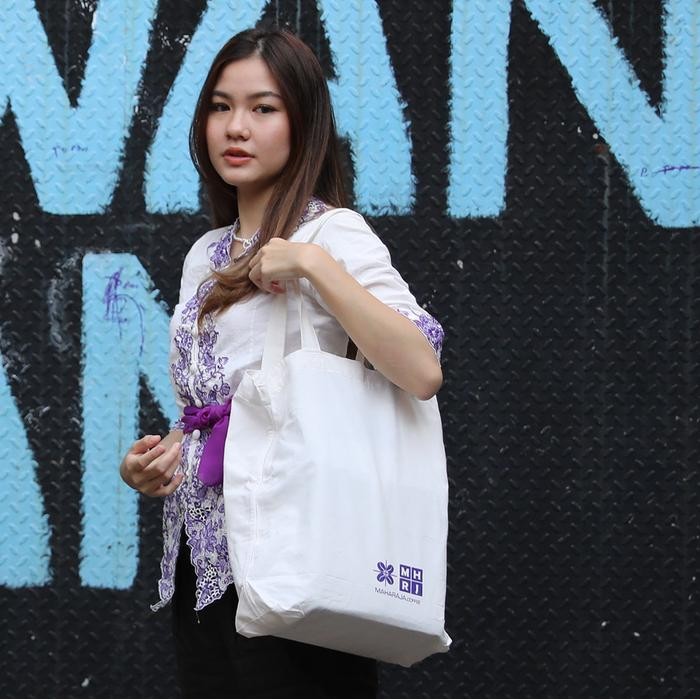 

Pilihan- Tote Shoulder Bag Kain Kanvas Mhrj Ecobag No3 Size 40X35X12Cm