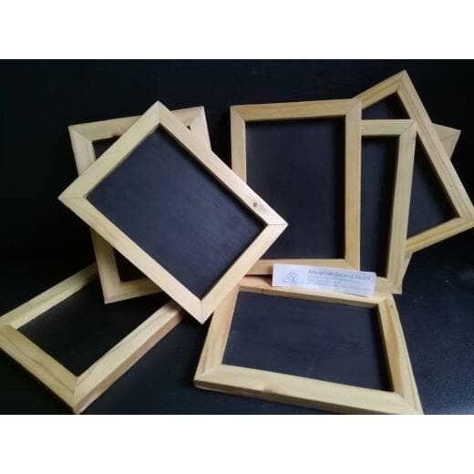 

New Mini Chalkboard 15x20cm Papan Tulis Kapur kecil Vintage Jati Belanda