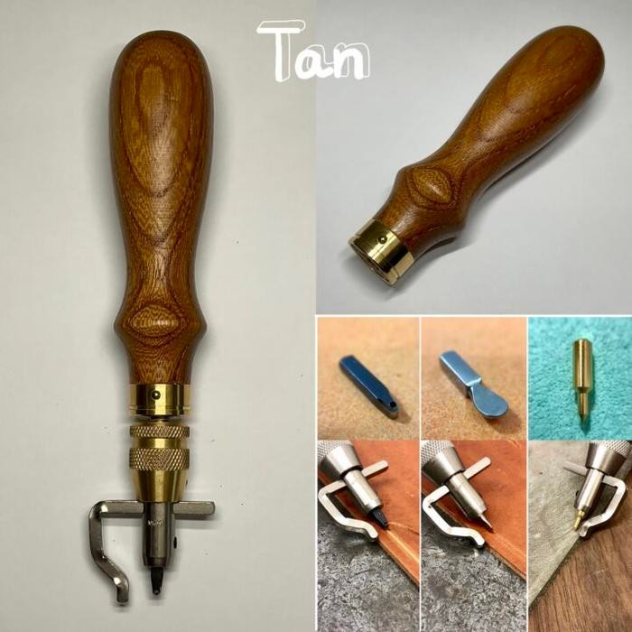 

OKA Factory - Special Pro Stitching Groover Tan Handle - MADE IN JAPAN