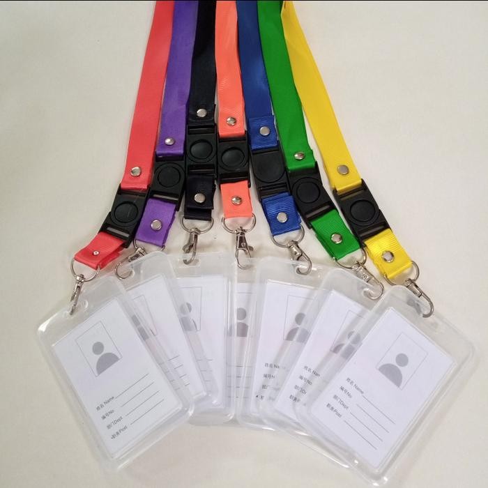 

New ID Card Holder 2 sisi doff+Tali leba 1.5 cm