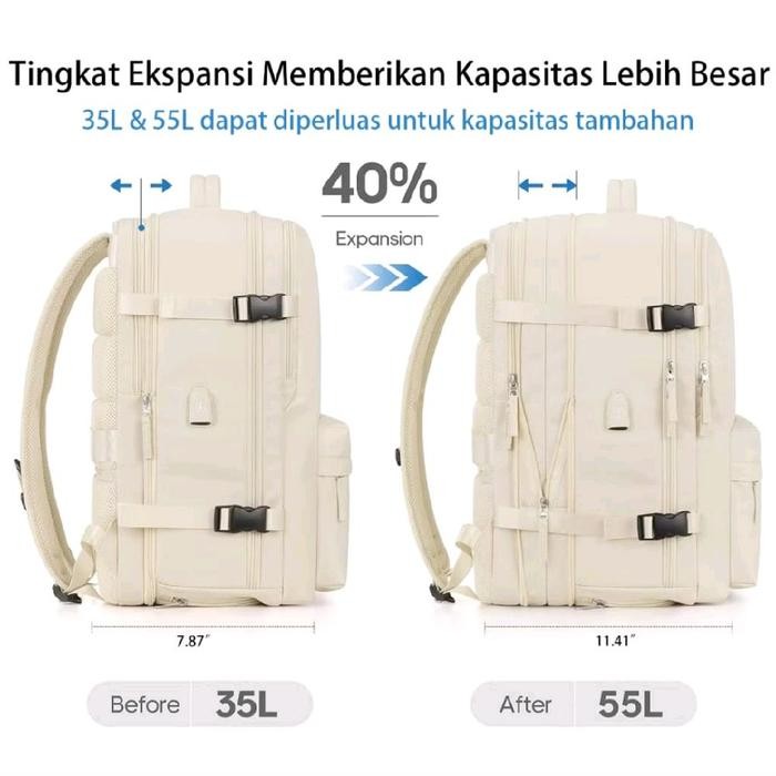 

Loki99 - Tas Travel Backpack Laki-laki Wanita Multi-fungsi Waterproof Laptop Backpack 16 inch 35-55