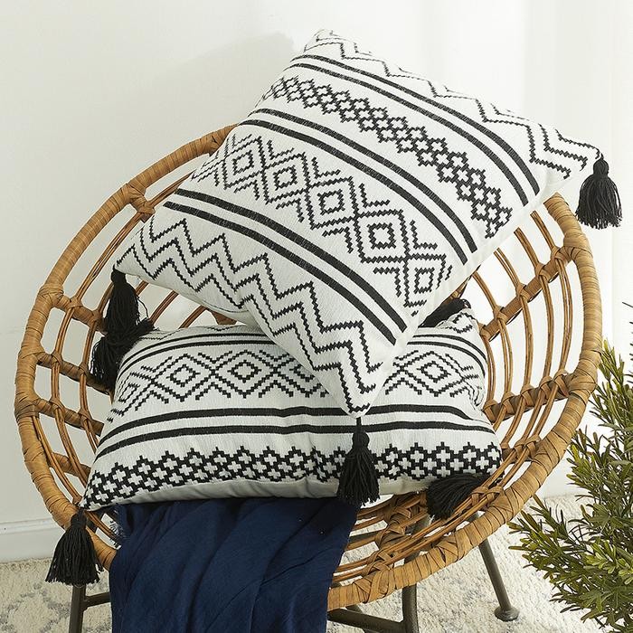 Cushion Cover / Sarung Bantal Sofa Premium Scandinavian Geometris Maroko Rumbai
