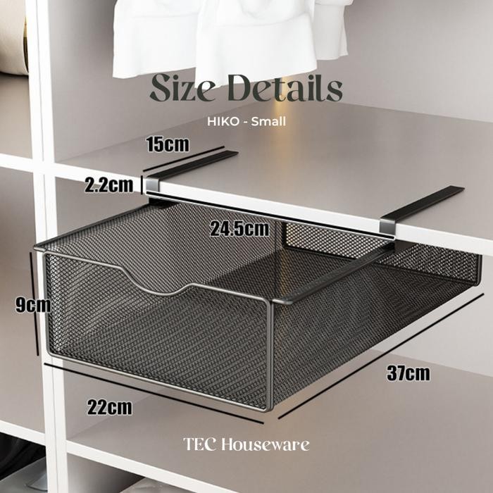 TECHIKO Organizer Keranjang Jaring Kawat Stainless Kotak Penyimpanan