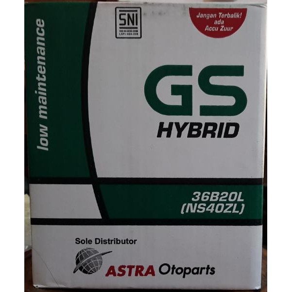 Ready Accu GS hybrid NS40Zl aki basah